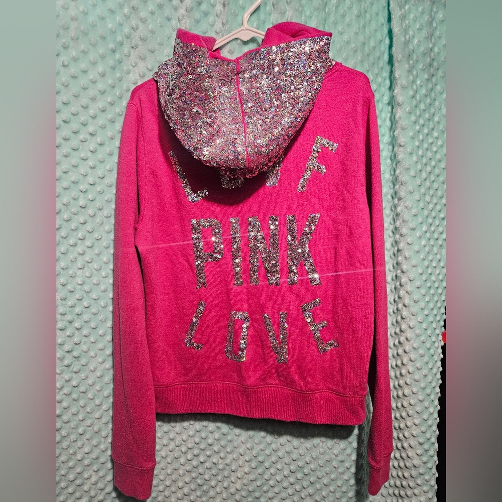 FREE SHIPPING! Rare/HTF Large VS PINK Bling Zip Up